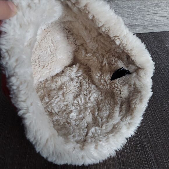 Wilsons Leather Bucket Hat Red With Faux Shearling Lining L-XL - Picture 5 of 6